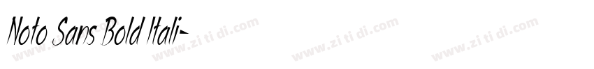 Noto Sans Bold Itali字体转换